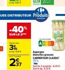 asperges blanches Carrefour