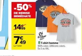 -50%  DE REMISE IMMÉDIATE  14%9  7849  Le T-shirt  MMSTIVAN FURTHE KOOS MOTOR O  8 T-shirt homme  100% coton. Différents colors. Du S au XXXL 