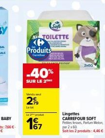 lingettes Carrefour