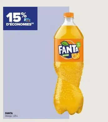 15%  d'économies™  fanta orange, 125 l  fanta 