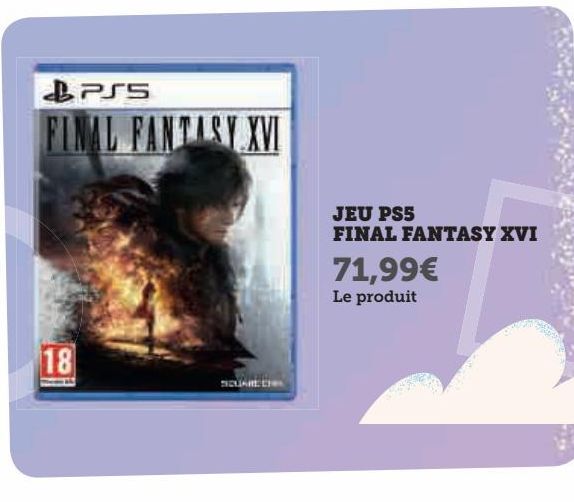 Jeu PS5 final fantasy xvi