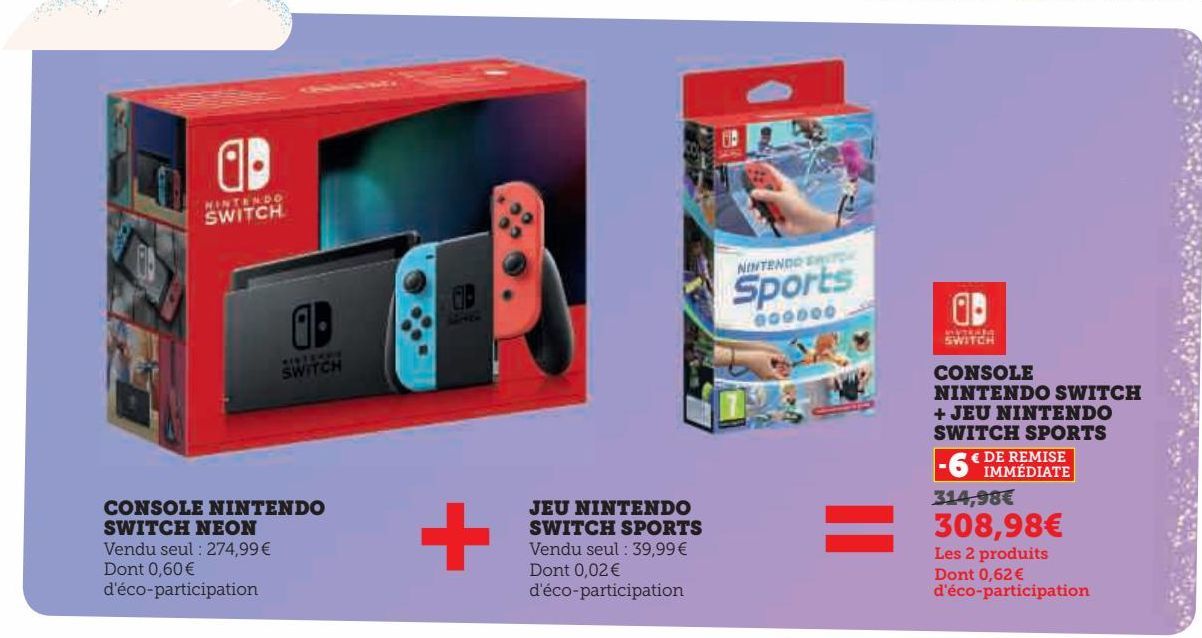 console Nintendo switch +  jeu nintendo switch sports