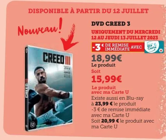 dvd creed 3