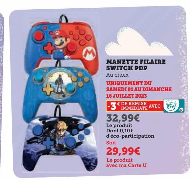manette filaire switch pdp
