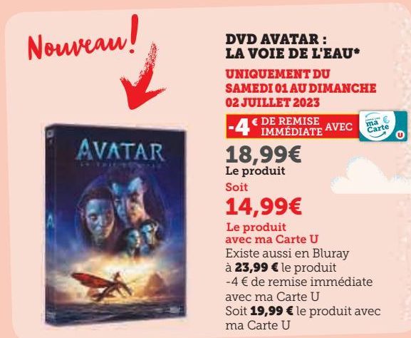 dvd avatar: la voile de l`eau