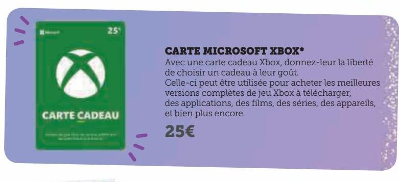 Carte microsoft Xbox