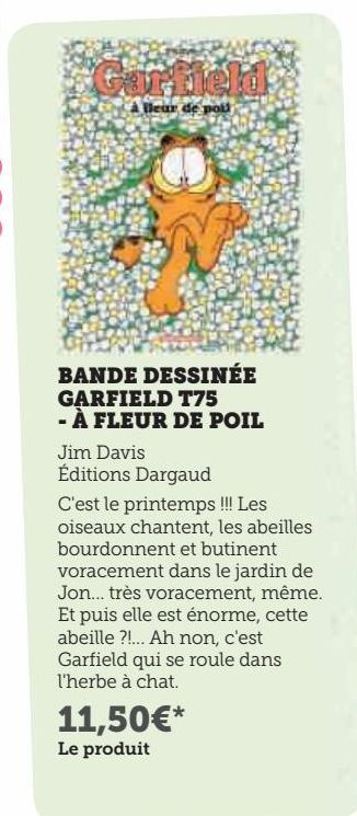 Bande dessinée Garfield T75 - à fleur de poil