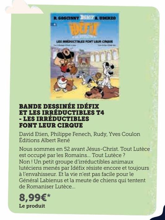 Bande dessinée idéfix et les irréductibles T4 - Les irréductibles font leur cirque