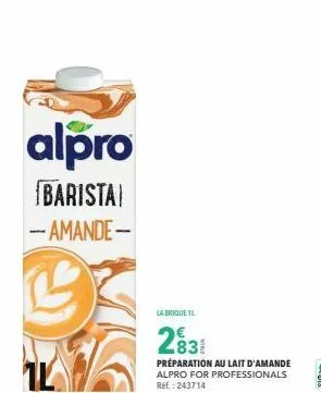 lait d'amande alpro