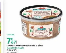 kudteken changam  j  le pot soog  767  tapena' champignons grilles et cèpes elaborée en france sud'n'sol ref.: 080806  shion six brces bott  changes colle cape 