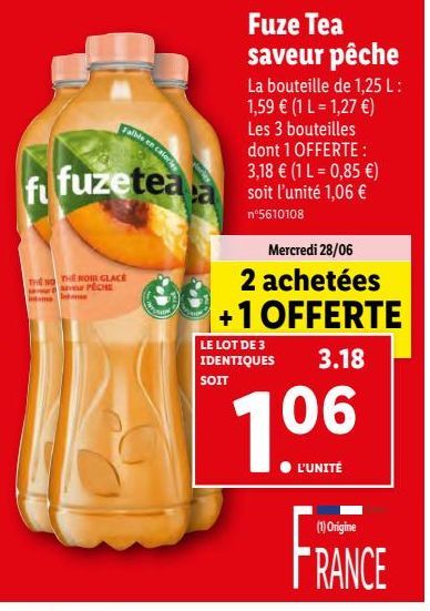 Fuze Tea saveur peche