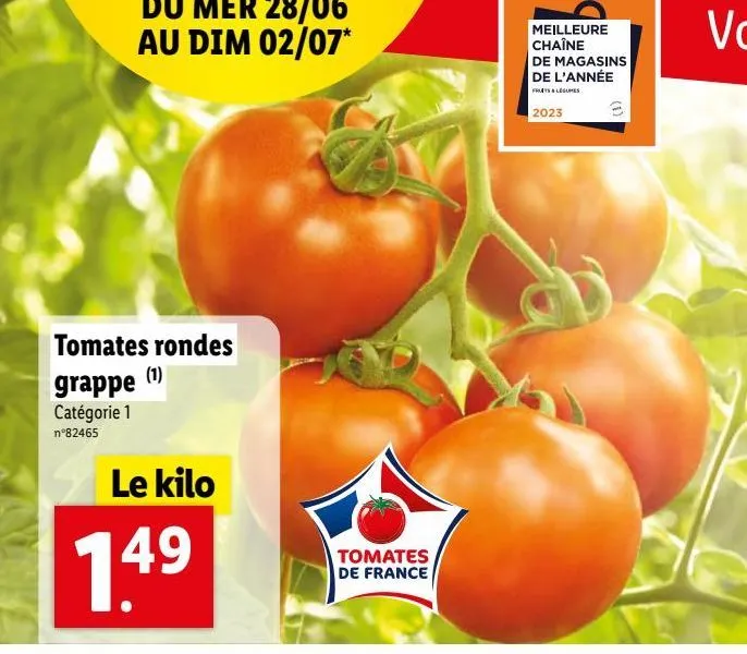 tomates rondes grappe