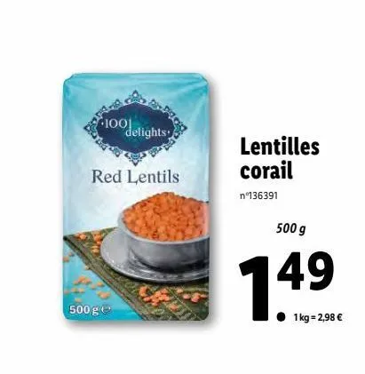 lentilles corail