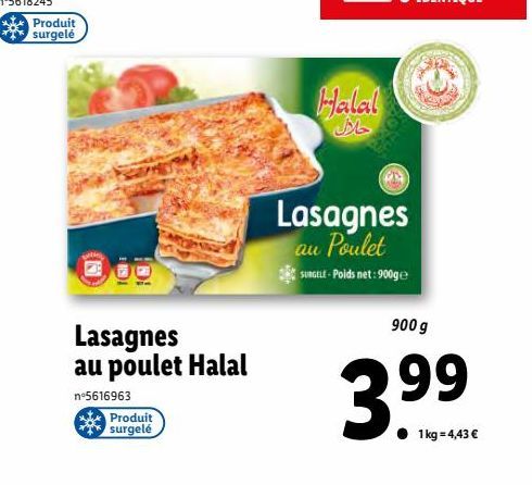 lasagnes au poulet Halal