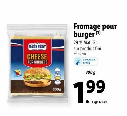 fromage pour burger