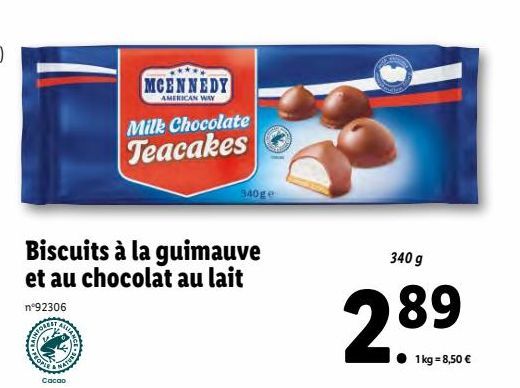 biscuitsà la guimauve et au chocolat au lait