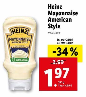 Heinz mayonnaise American Style