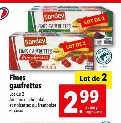 fines gaufrettes