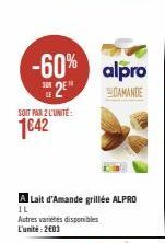 lait d'amande Alpro