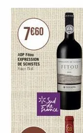 7660  aop fitou expression de schistes page 75 cl  *sud ede trance  meas  pillon f  fitou  @  