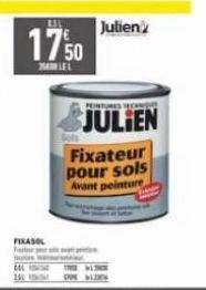 831  17'⁹0  50  LEL  FIXASOL  Julien  RONDE  JULIEN  Fixateur pour sols Avant peinture 