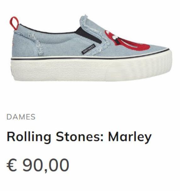 DAMES  SKECHERS  Rolling Stones: Marley  € 90,00  