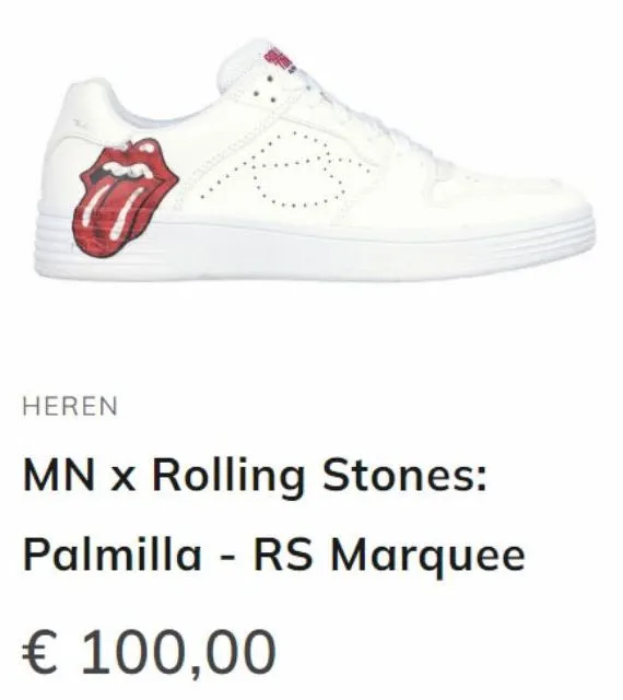 heren  mn x rolling stones:  palmilla - rs marquee  € 100,00  