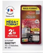 FRANCE *Abu UE  MÉGA+ FORMAT  2⁹9  2018,95  LE FLUTIAU ROSETTE)  15+5 tranches. Rat. 1233  MAXI FORMAT  Hatimi  Rosette  TRANCHE 