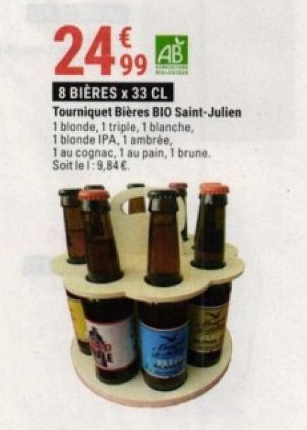 Tourniquet bières BIO Saint-Julien