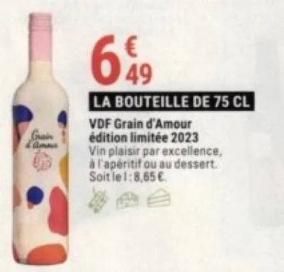 vdf grain d`amour édition limitée 2023