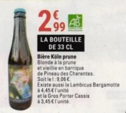 bière koln prune