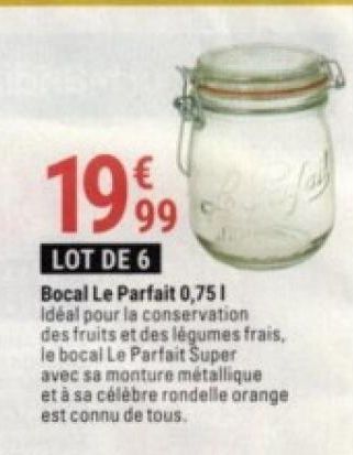 Bocal Le Parfait 0.75l