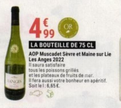 AOP Muscadet Sèvre et Maine sur Lie Les Anges 202