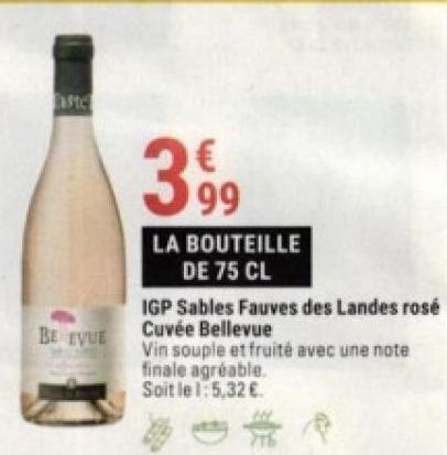 IGP Sabñes Fauves des Landes rosé Cuvée Bellevue