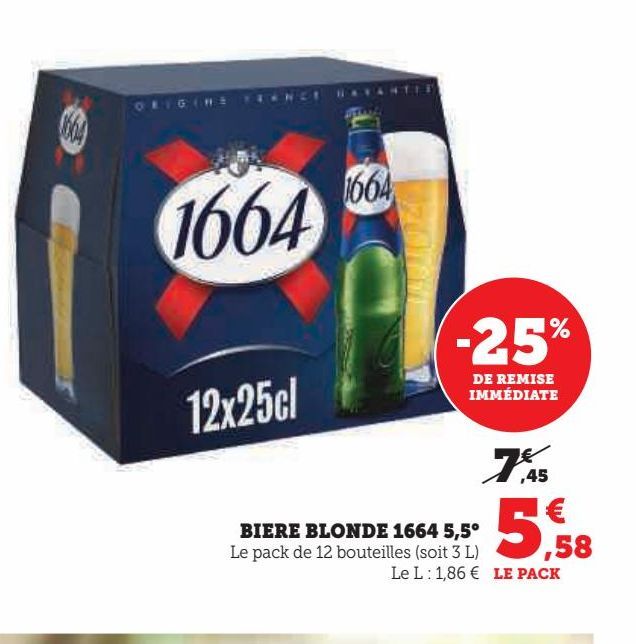 BIERE BLONDE 1664 5,5°