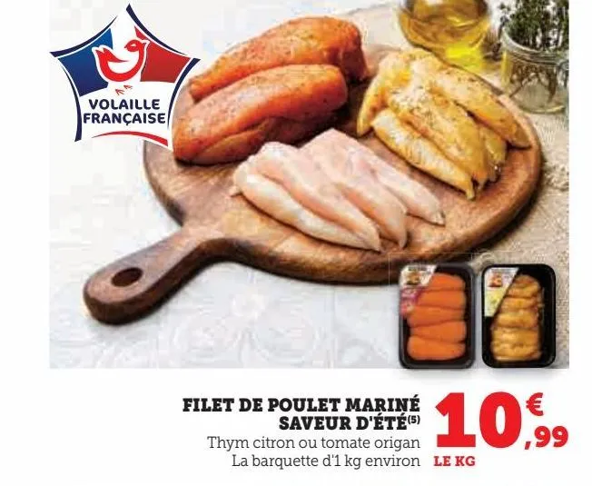 filet de poulet mariné  saveur d'été