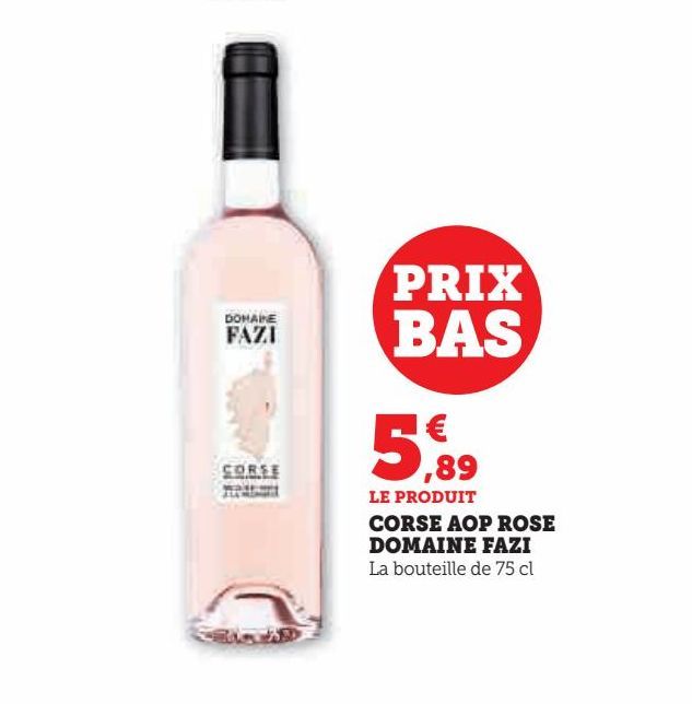 CORSE AOP ROSE  DOMAINE FAZI