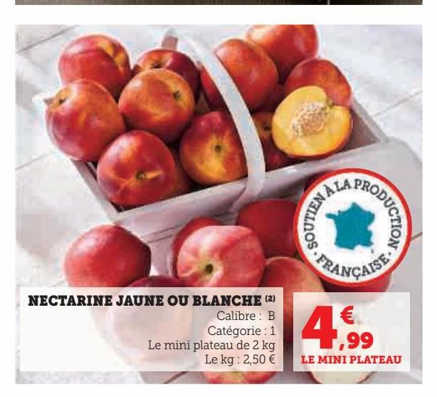 NECTARINE JAUNE OU BLANCHE