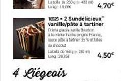 165252 Sundélicieux" vanille/päte à tartiner Dragole  4,70€  La bola de 156 240  Buton tead in France à  4,50€ 