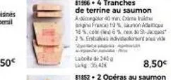 labo de 240 kg: 35,42€  81966. 4 tranches  de terrine au saumon adice  40an crim  in france 10% 16%.com 6% next-2%. enballes indv ap ar 