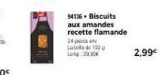 94136. Biscuits  aux amandes recette flamande  24 pics www  Laboa 100 g Lak 22,00€  2,99€ 