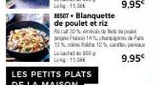 88507 + Blanquette de poulet et riz  Racal 30% nc du spo  Fare 14%, capoda 15 al 12% p Lesach de 9000 Lk 11,06€  9,95€ 