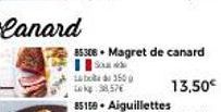 Canard  350  Lokg: 38,57€  85308+ Magret de canard  So  13,50€ 