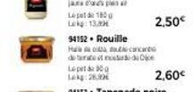 ja  Led 150 Lekg: 13,8  94152. Rouille  dette  Lope de 300  Lag: 28,  2,50€  concato  de  2,60€ 