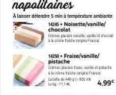 14250+ Fraise/vanille/ pistache 