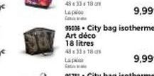 9,99€  95036 City bag isotherme  Art déco  18 litres  48x3318  Lapk  S 