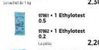 97861.1 Ethylotest 0.5  978621 Ethylotest  0.2  Lap 