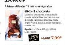 À laisser détendre 15 min au réfrigérateur  606423 chocolats  வ அமைckn httband sweet  angne France tou da  3 parts-Lata 4000m kg: 16,31€ 