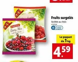 ol  kreshona  berry mix  fruits surgelés  variétés au choix 87626  le paquet de 1 kg  4.5⁹  59 