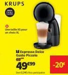 KRUPS  Une taille XS pour un choix XL  Expresso Dolce Gusto Piccolo 69  49€99  034  -20€ 